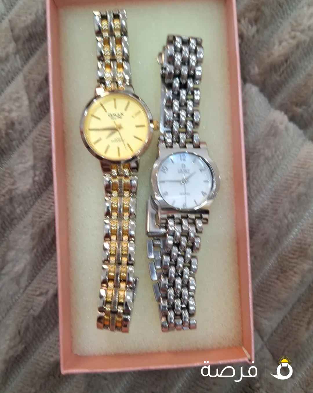 للبيع ساعات اوماكس وداركي استعمال خفيف ذهبي وفضي
