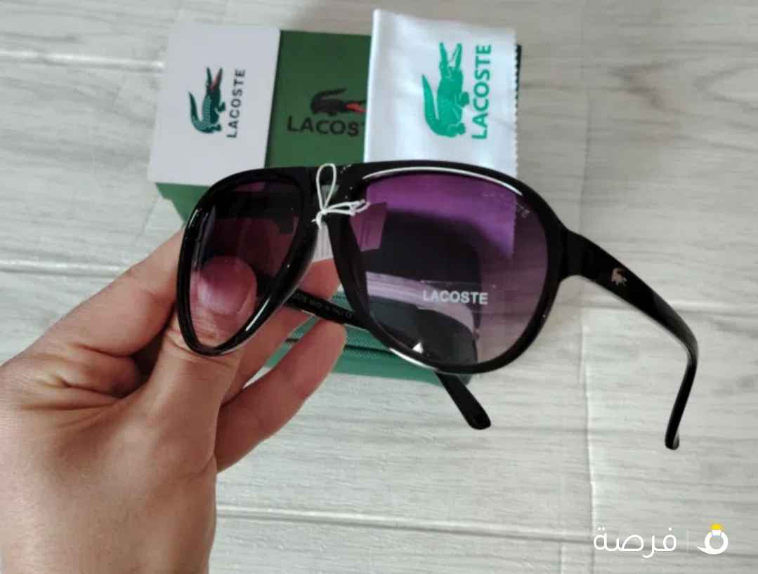 new sunglasses Lacoste with full box and card mirror like original with akl details