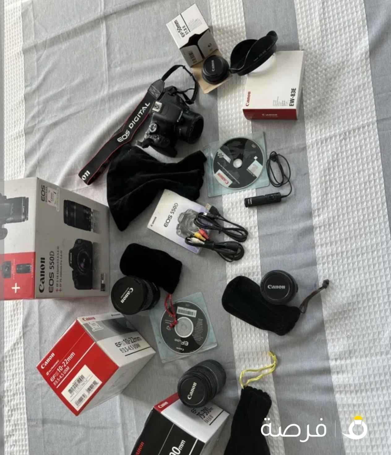 مجموعة متكاملة كاميرا كانون مع العدسات ⁦⁦Integrated⁩⁩ ⁦⁦set⁩⁩ ⁦⁦of⁩⁩ ⁦⁦Canon⁩⁩ ⁦⁦Camera⁩⁩ ⁦⁦and⁩⁩ ⁦⁦lens⁩⁩