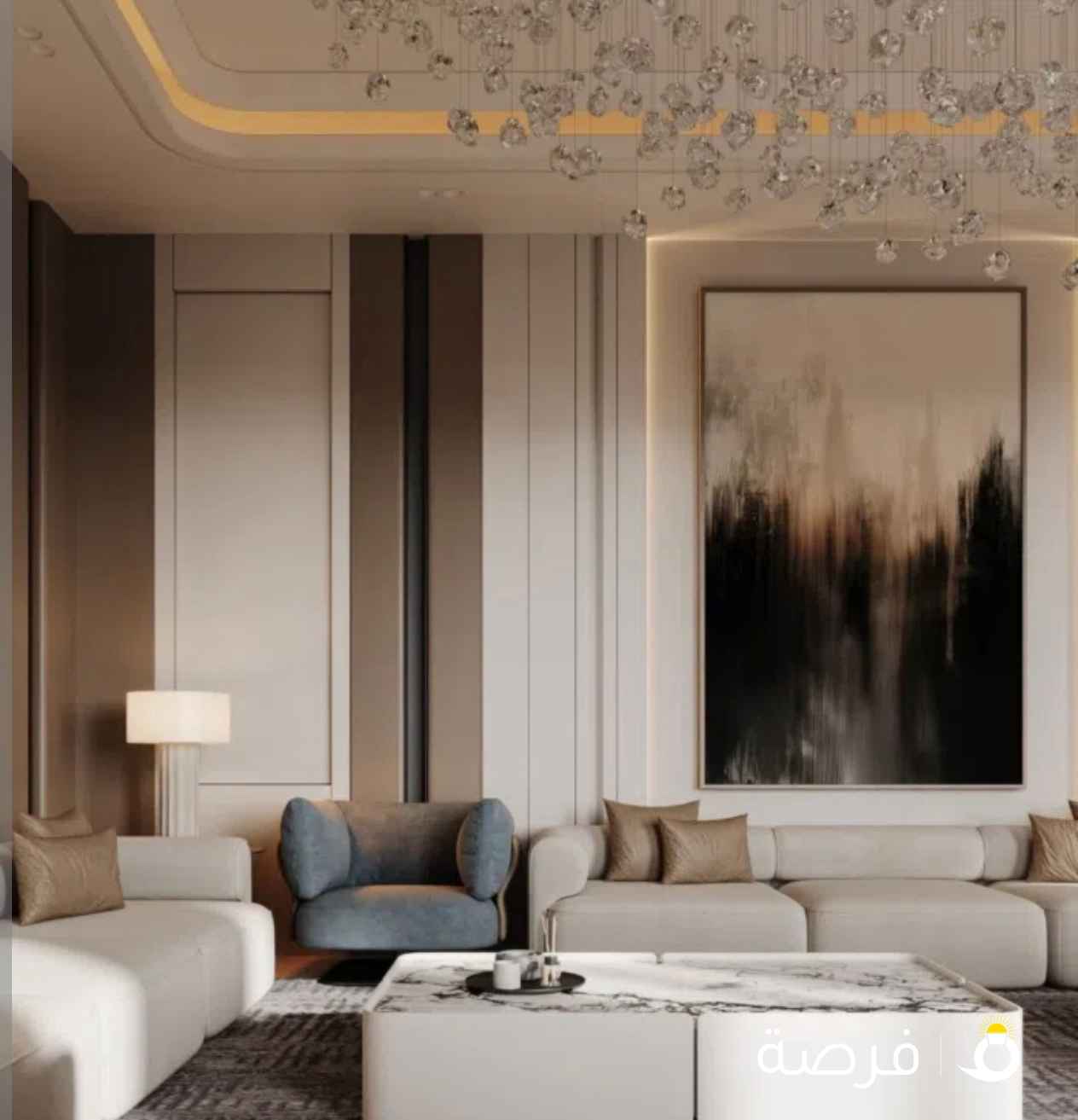 خصم ⁦⁦50⁩⁩% على التصميم ) تصميم و تنفيذ جميع الديكورات الداخلية