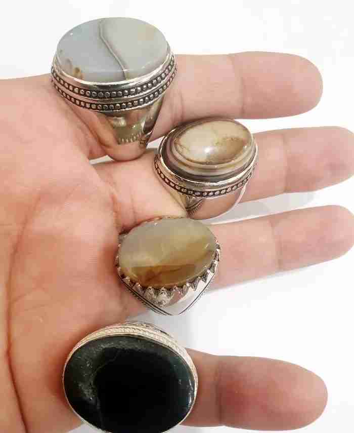 خواتم صياغه ايرانى باحجار طبيعيه
