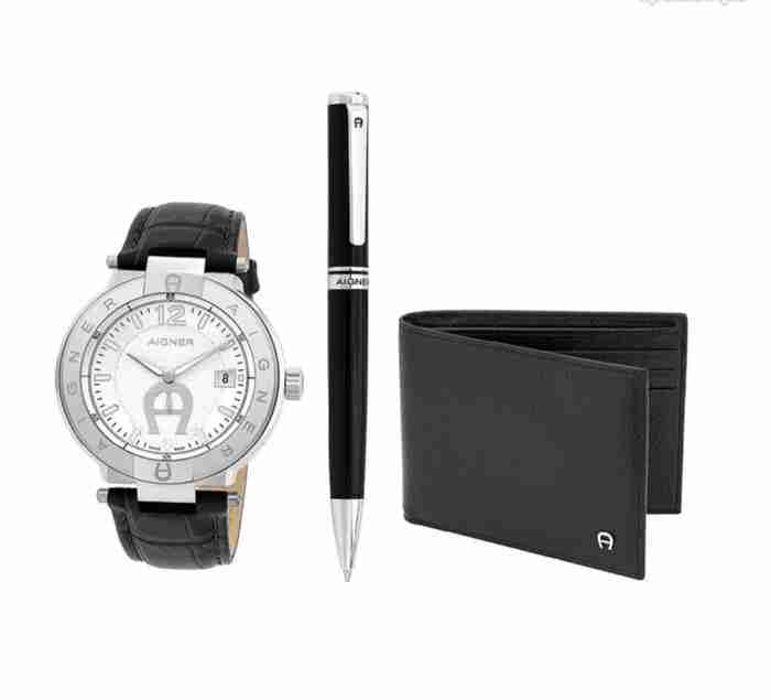 طقم Aigner رجالي للبيع (ساعة +بوك +قلم)