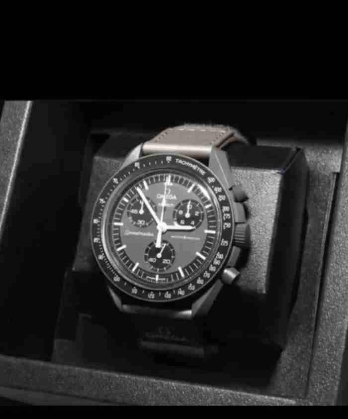 Omega swatch-Mercuryأوميغا سواتش ميركوري رماديه -أسود