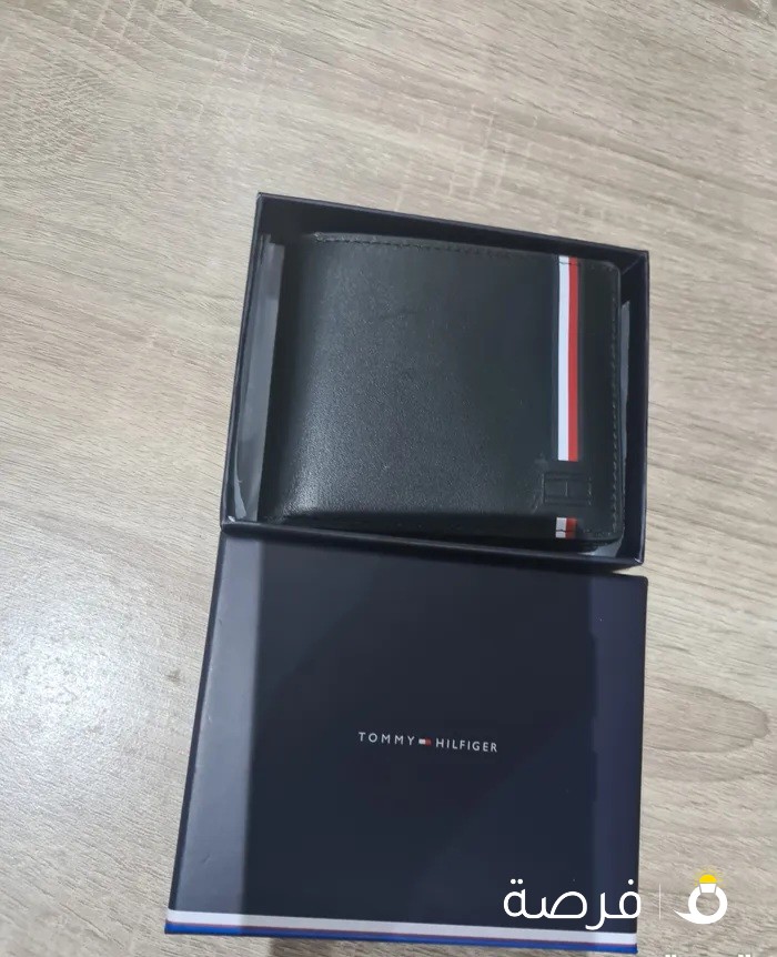 محفظة جلد طبيعي جديدة براند تومي هيلفيغر Tommy Hilfiger Wallet