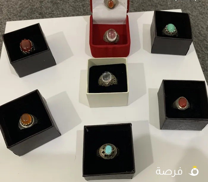 خواتم متنوعة(در و عقيق وفيروز)